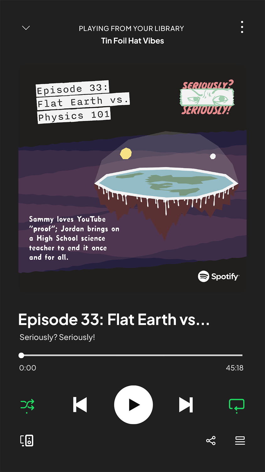 flat earth spot